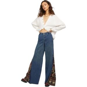 Free People Sahara Extreme Wide Leg Jeans Size 27 We The Free